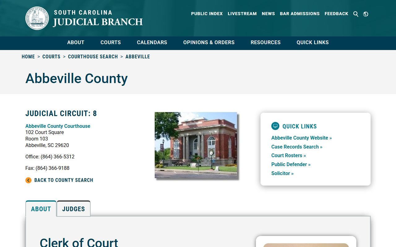 Abbeville County Clerk of Court unclaimed money