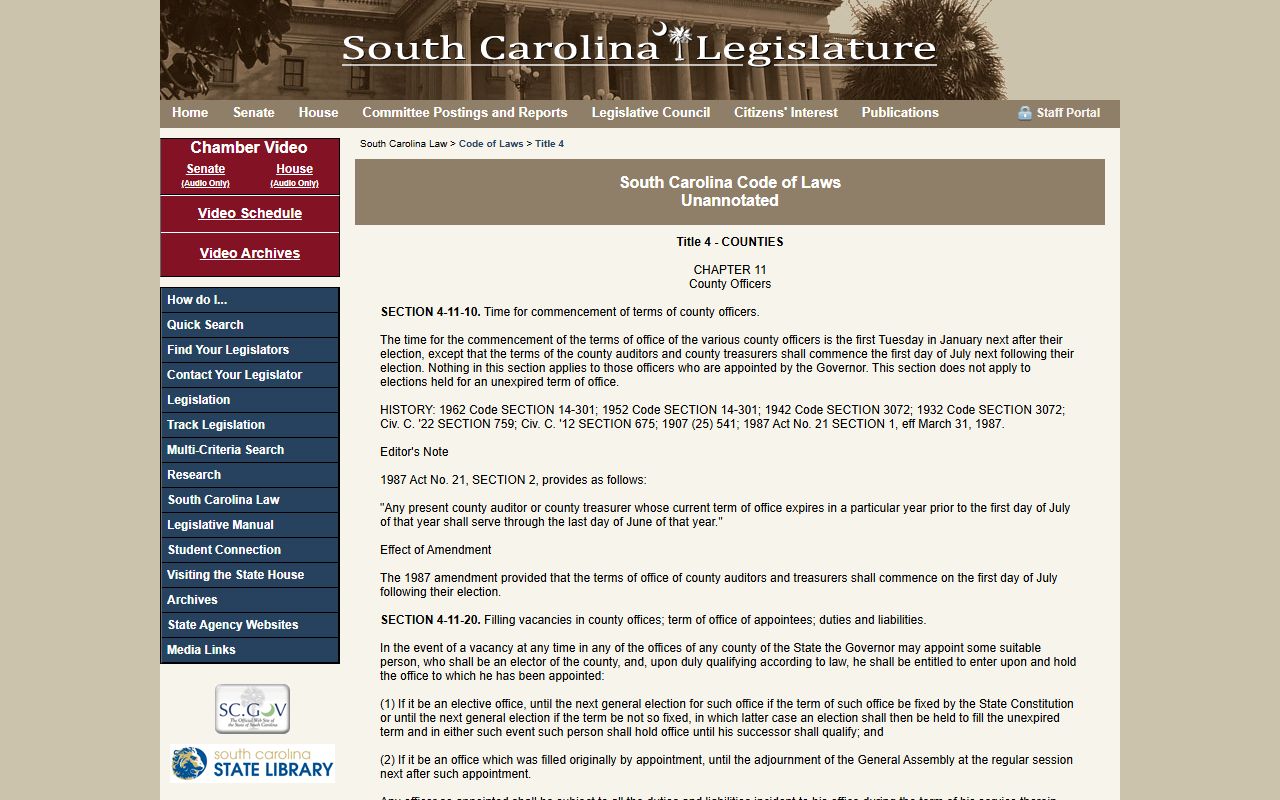 South Carolina county unclaimed funds procedures code