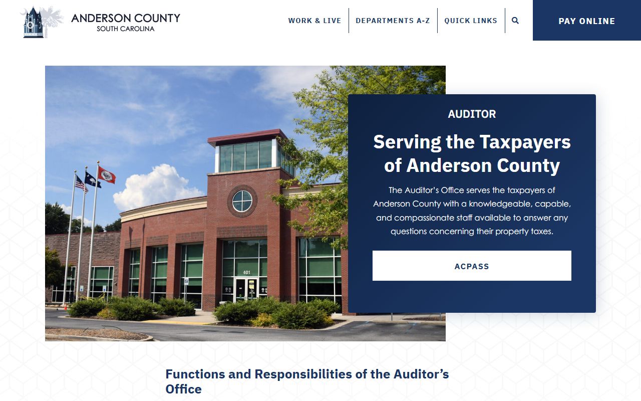Anderson County Auditor unclaimed money