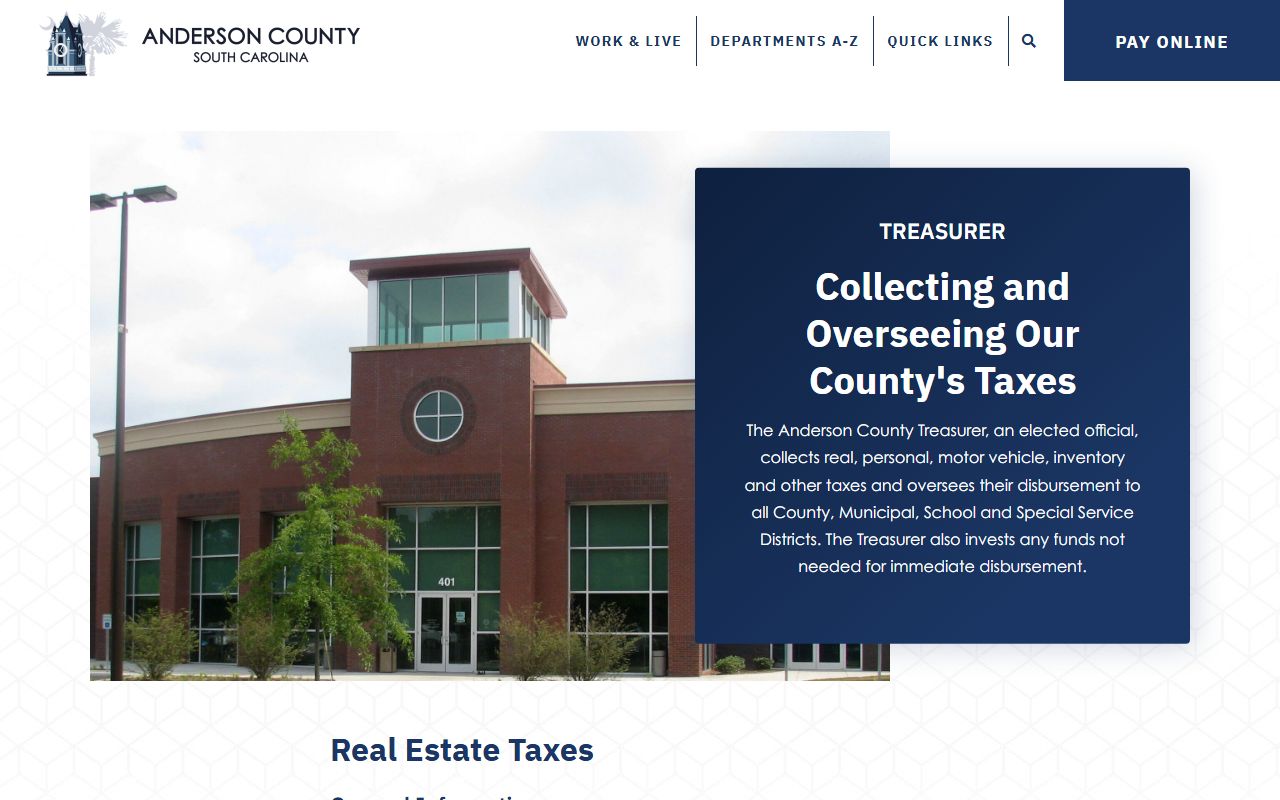 Anderson County Treasurer unclaimed money