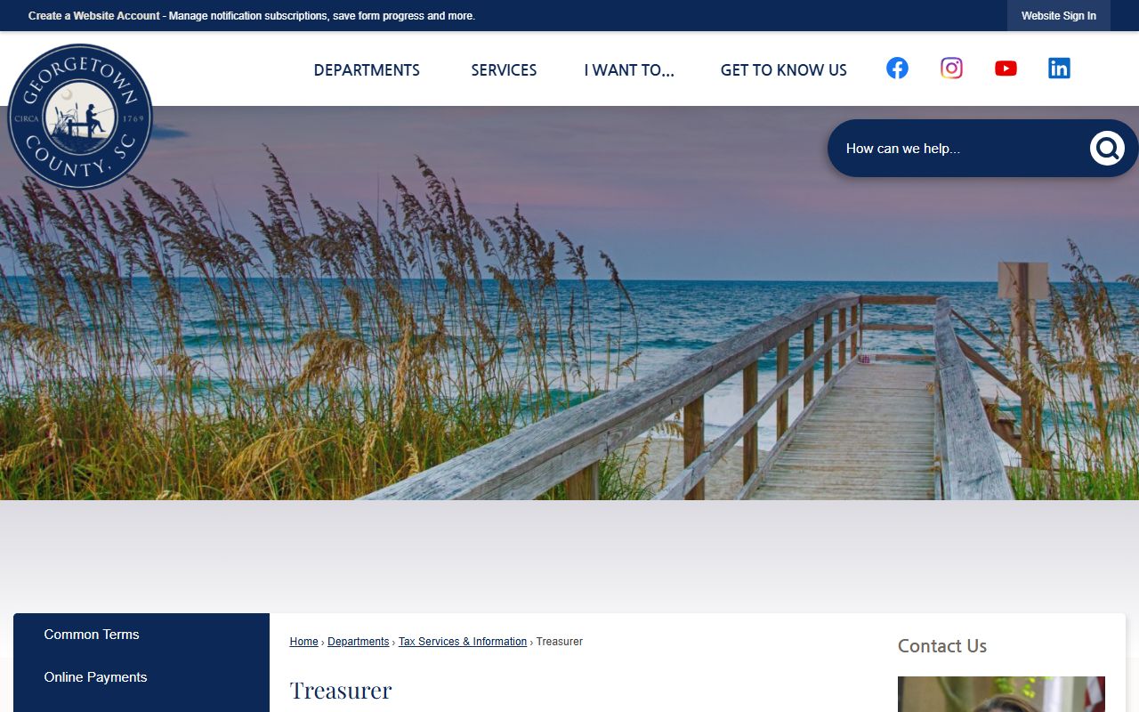 Georgetown County Treasurer unclaimed money