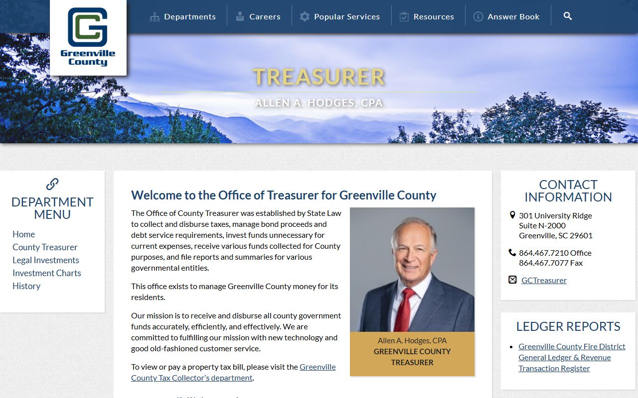 Greenville County Treasurer unclaimed money