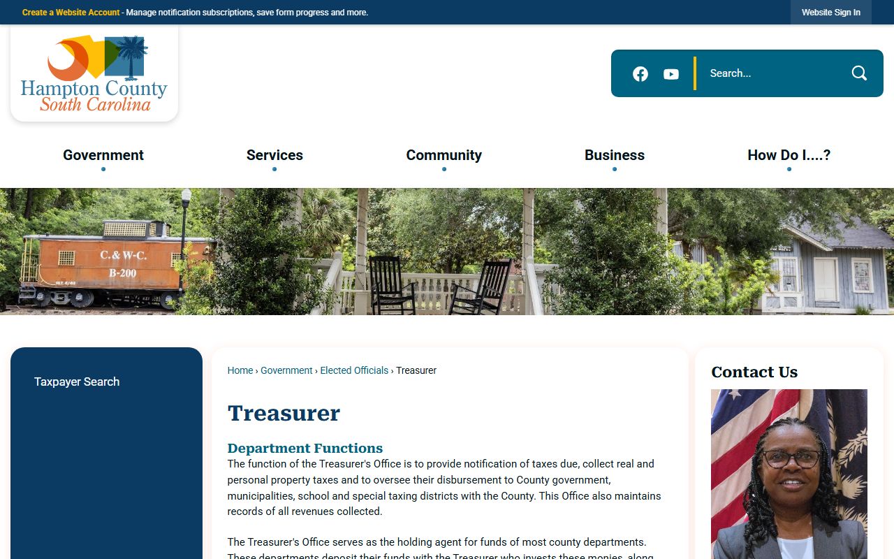 Hampton County Treasurer unclaimed money