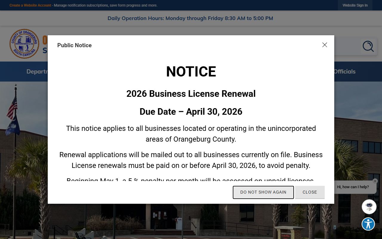 Orangeburg County government unclaimed money